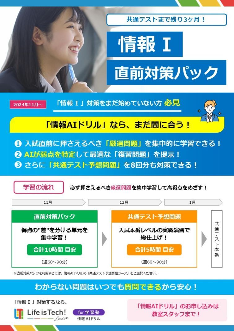 共通テスト 直前対策！